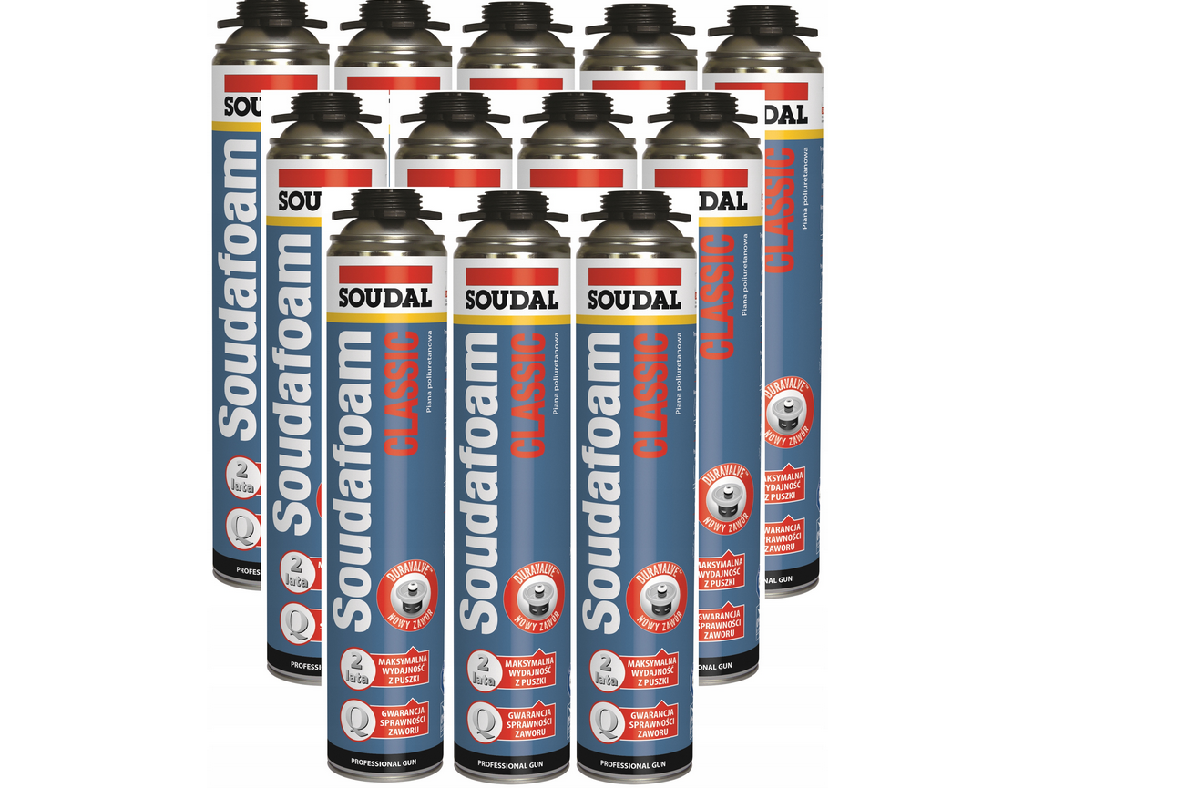 12x mousse de montage Soudal Soudafoam Classic 750 ml mousse de construction 118685