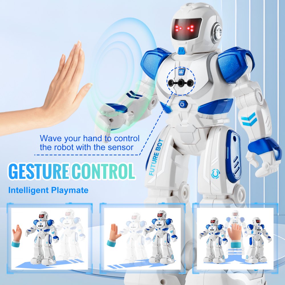 RC Robotspeelgoed voor kinderen, Programmeerbare afstandsbediening Slimme robot met gebarenherkenning, Interactieve loop-, zang- en dansrobot voor jongens en meisjes van 3, 4, 5, 6, 7, 8, 10 en 12 jaar Verjaardagscadeau RC Robotspeelgoed voor kinderen, Programmeerbare afstandsbediening Slimme robot met gebarenherkenning, Interactieve loop-, zang- en dansrobot voor jongens en meisjes van 3, 4, 5, 6, 7, 8, 10 en 12 jaar Verjaardagscadeau
