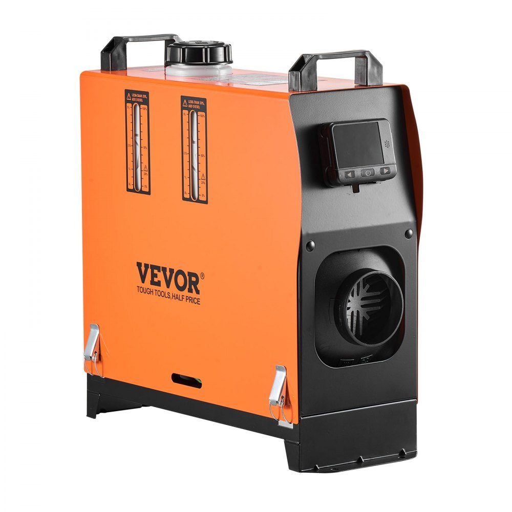 Diesel heater 5-8KW 12/24V with remote control, diesel additional air heater - quick heating with digital color display & voice announcement