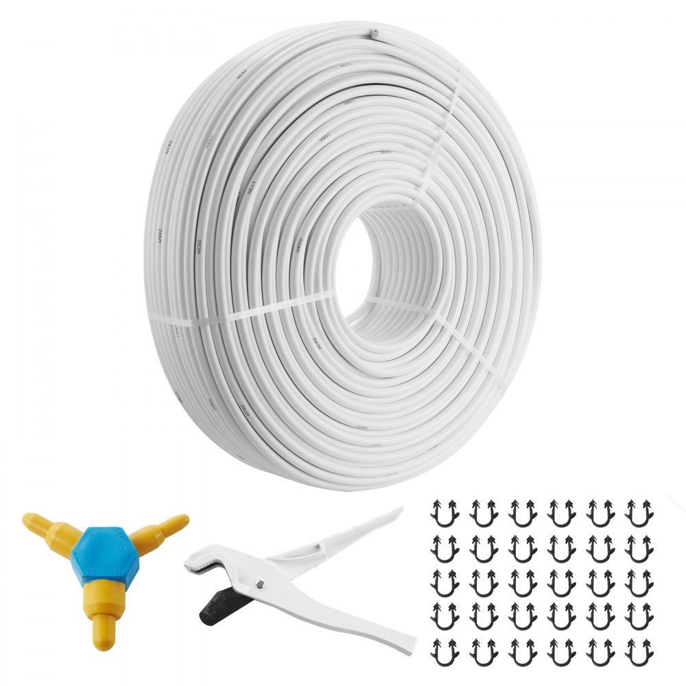 Alu-Verbundrohr, Alu-Mehrschichtverbundrohr, 300 m, weiß, PEX-Rohr, Alu-Mehrschichtverbundrohr, MV-Rohr, Mehrschichtrohr, ideal für Fußbodenheizung und Heizkörperanschluss, Alu-Verbundrohr