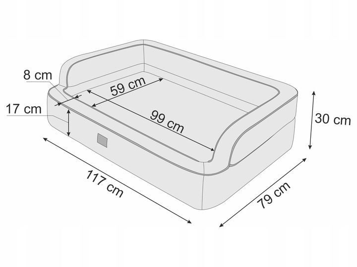 Lit pour chien orthopédique fait main design 1170 x 790 mm