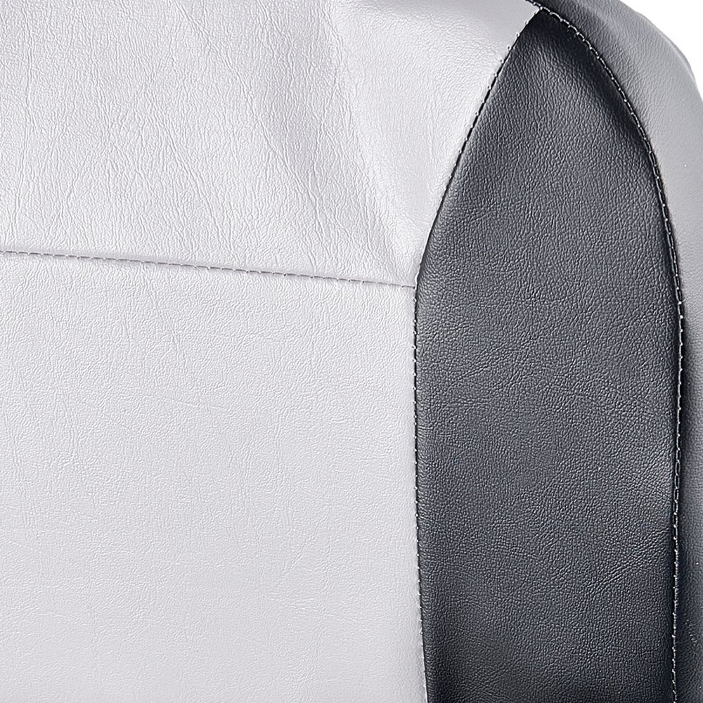 1 Piece Boat Seat Low Back Folding Fishing Boat Seat with Thick Sponge Cushion and Waterproof PVC Leather Aluminum Alloy Hinges Black Gray