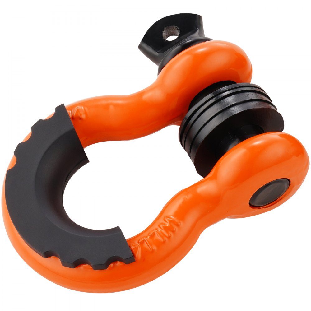 2 stuks 3/4 inch D-ring beugel met 7/8 inch schroefpen, breeksterkte 28500 kg