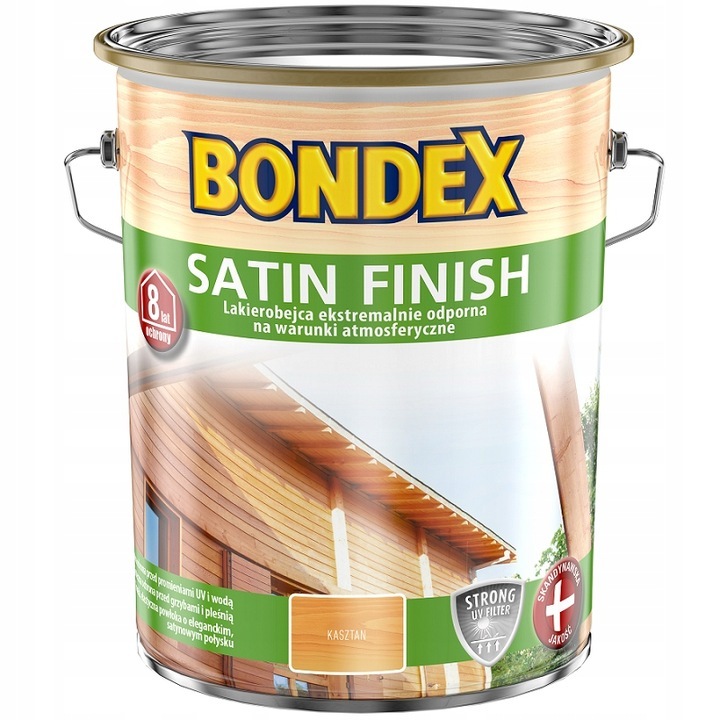 Bondex SATIN-FINISH lasure colorée résistante aux intempéries couleur bois châtaignier 5 l Bondex SATIN-FINISH lasure colorée résistante aux intempéries couleur bois châtaignier 5 l
