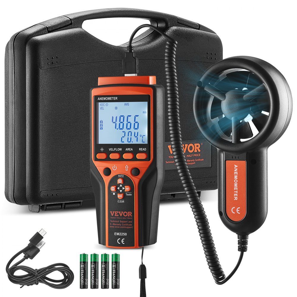 4 in 1 Anemometer 100,8 MPH Luftgeschwindigkeitsmesser 168 x 75 x 36 mm Anemometer IP44 Windmesser Windstärkemesser MAX/MIN/AVG/CU Windgeschwindigkeitsdaten Geschwindigkeitsmesser