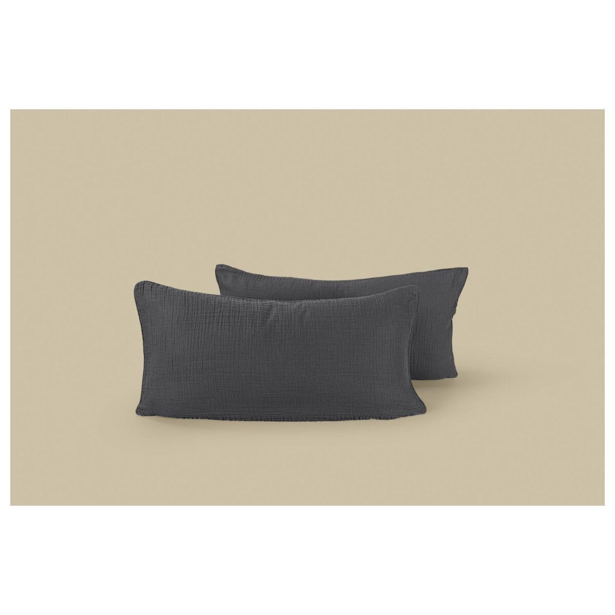 LIVARNO® Muslin cushion cover, 40 x 80 cm, 2 pieces