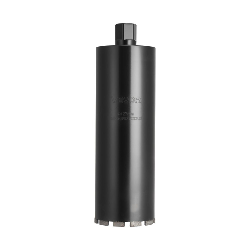 Core drill φ 127 mm, 356 mm drilling depth, 1-1/4 inch-7 internal thread, high-precision welding technology, wet diamond core drill, core hole drill for reinforced concrete brick masonry