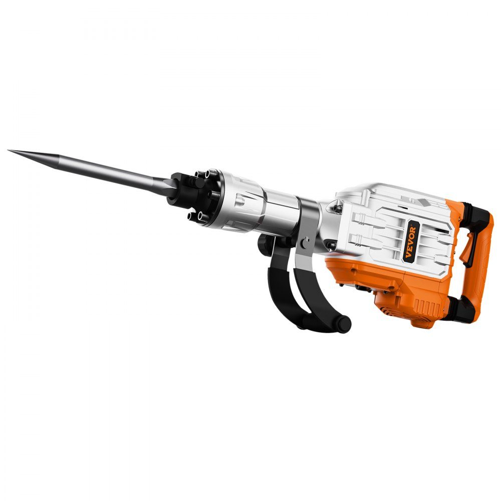 High Performance Concrete Breaker, Demolition Hammer 3500W, 60J Impact Power, Electric Demolition Hammer, Drill Hammer, Concrete Hammer, Mortar Hammer 1900 BPM, Includes Pointed Chisel, Flat Chisel, for Slate, Concrete etc