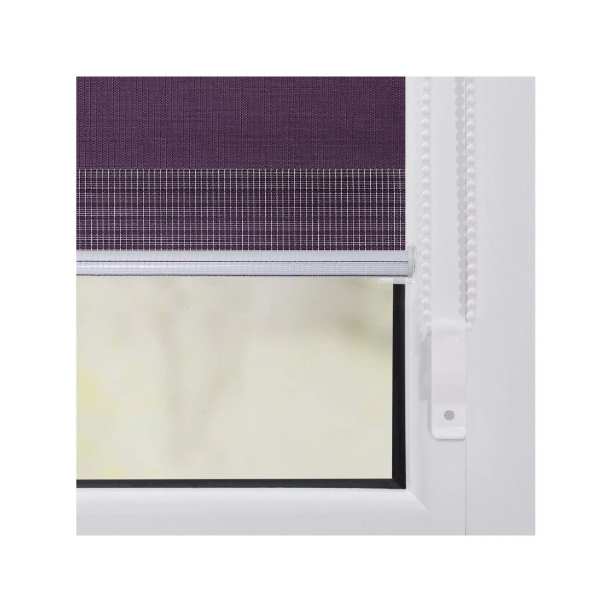 LICHTBLICK Duo Store enrouleur Klemmfix, sans perçage, à partir de 45 x 150 cm (mûre, 60x220 cm)