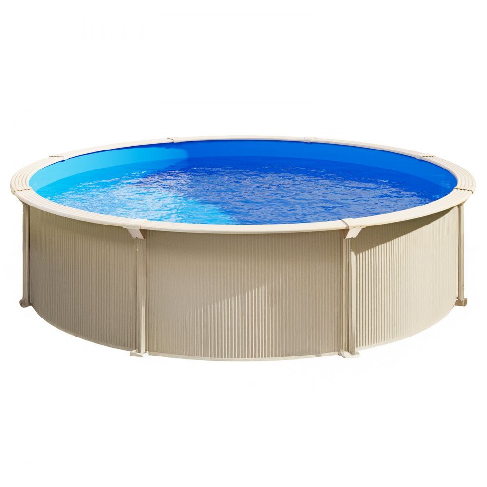 Runde Poolfolie, φ550x147 cm, Innenfolie, Ersatzfolie, Innenabdeckung, Schwimmbadfolie, Vinylfolie in Standardgröße, verschleißfest, für Aufstellbecken mit 132 cm Wandhöhe, einfarbig