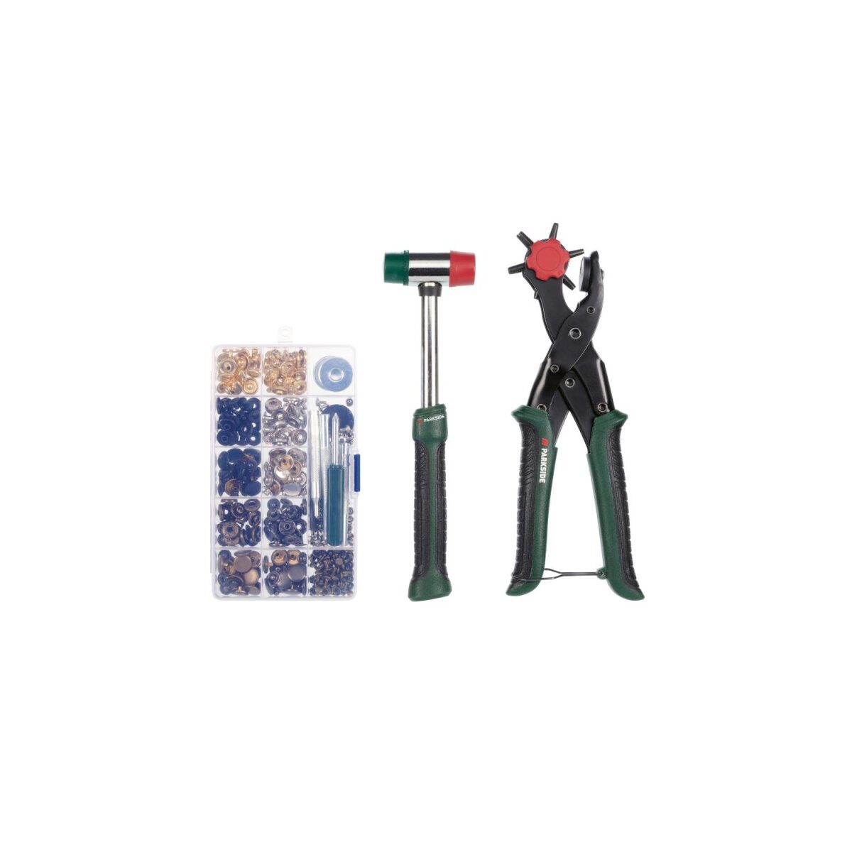 PARKSIDE® Hole Punch Push Button Set, 358 pieces