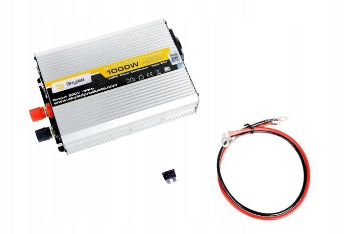 PRZETWORNIK 500W CIĄGŁY / 1000W CHWILOWY, PEŁNY SINUS 24V 230V