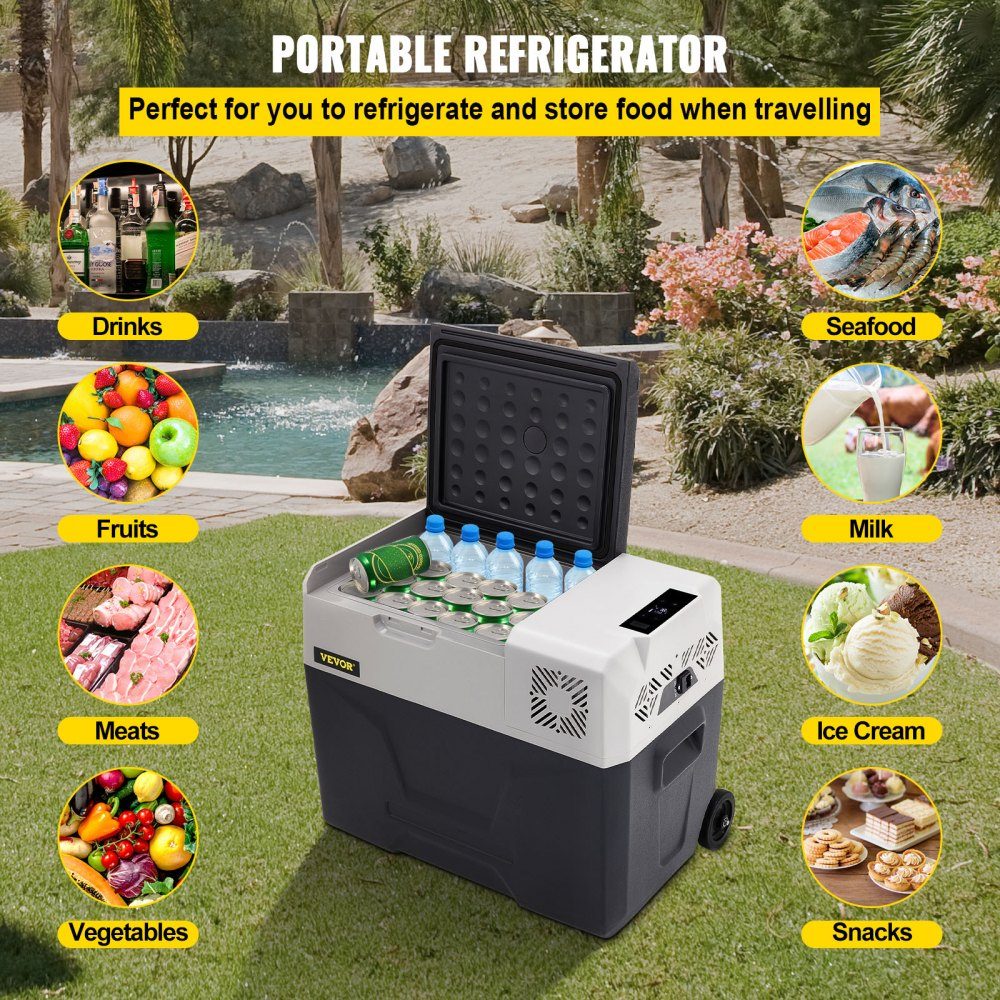 30L autokoelkast compressor koelbox roestvrij staal vakantie geïsoleerde box mini koelkast koelbox auto en stopcontact