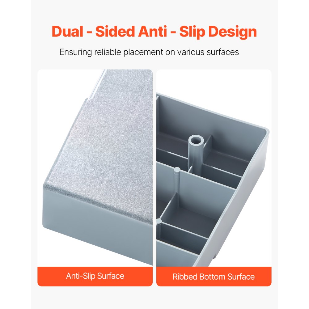 Mini coussin divisé, pour systèmes de pompe à chaleur de climatiseur sans conduit 9000-36000 BTU, coussinets anti-vibrations en plastique 960x460x74mm pour unités de condensateur extérieures, charge maximale 181kg