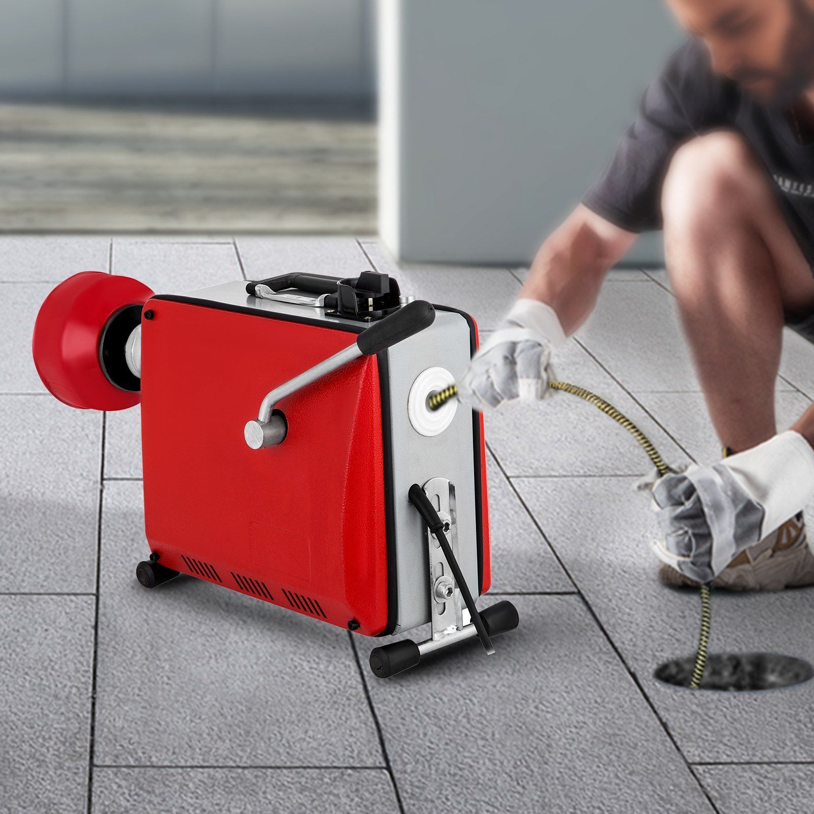 Handwerk Profi Rohrreinigungsmaschine Rohrreiniger StahlKabel Rohrreinigungsspirale Abflussreiniger Abflussreinigungsmaschine Reinigungswerkzeuge 12,5m Spindel Handwerk Profi Rohrreinigungsmaschine Rohrreiniger StahlKabel Rohrreinigungsspirale Abflussreiniger Abflussreinigungsmaschine Reinigungswerkzeuge 12,5m Spindel