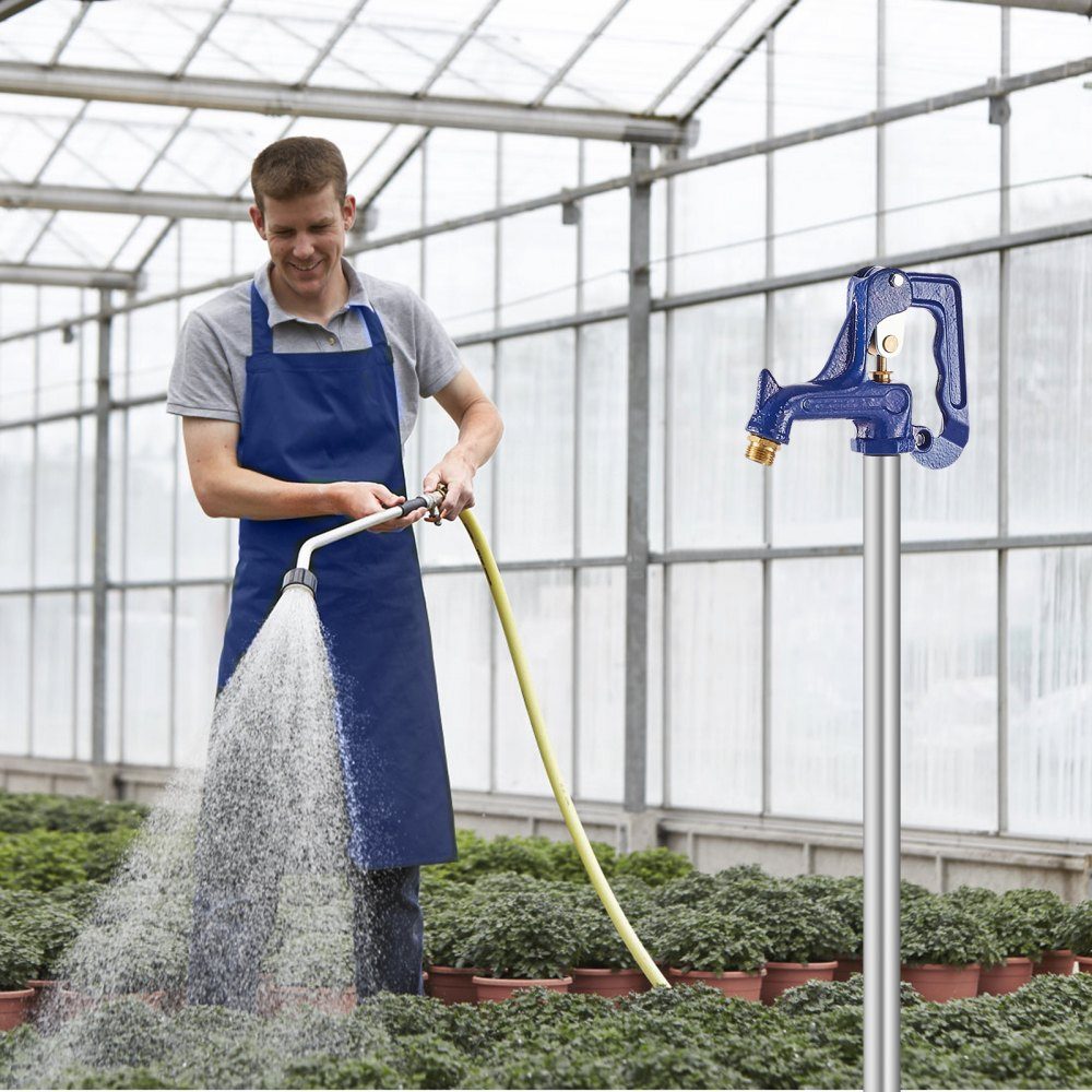 Outdoor Faucet Frost Proof Garden Hydrant Complete Head Assembly with G 1" Pipe Thread and G 3/4" Hose Connector for Yard/Garden Irrigation (Pipe Not Included)