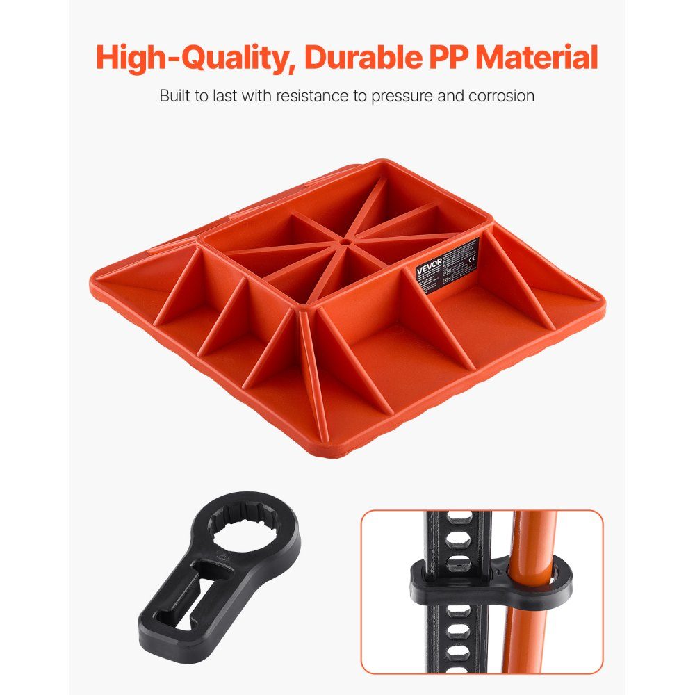 Base de cric de voiture et support de poignée Cric de voiture robuste 295 x 295 mm Base de cric de voiture tout-terrain avec capacité de 7 500 lb Support de cric pour la plupart des crics de voiture avec base de 185 x 120 mm