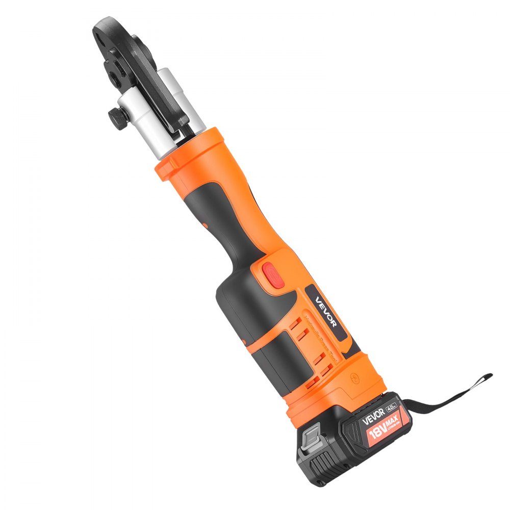 18V battery pressing tongs set, 32kN pressing machine incl. 3 pressing jaws V15 V22 V28 & 180° rotating head, electric pressing tool with 4.0 Ah batteries for stainless steel pipes up to 54mm, 40 HRC for high performance