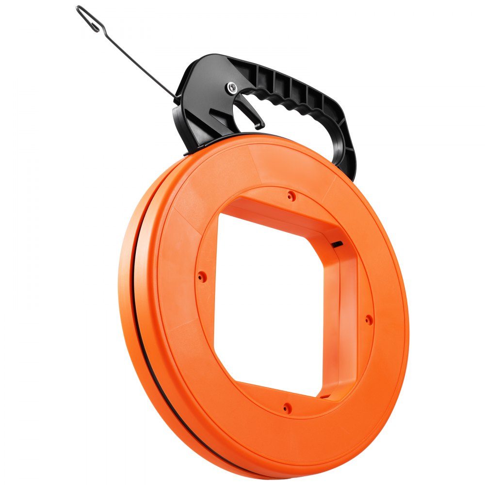 Retraction tape, 36 m x 3.1 mm, cable retraction aid with optimized housing & handle, retraction spiral, wire retraction tool, wire retraction tool for walls & electrical cables, non-conductive