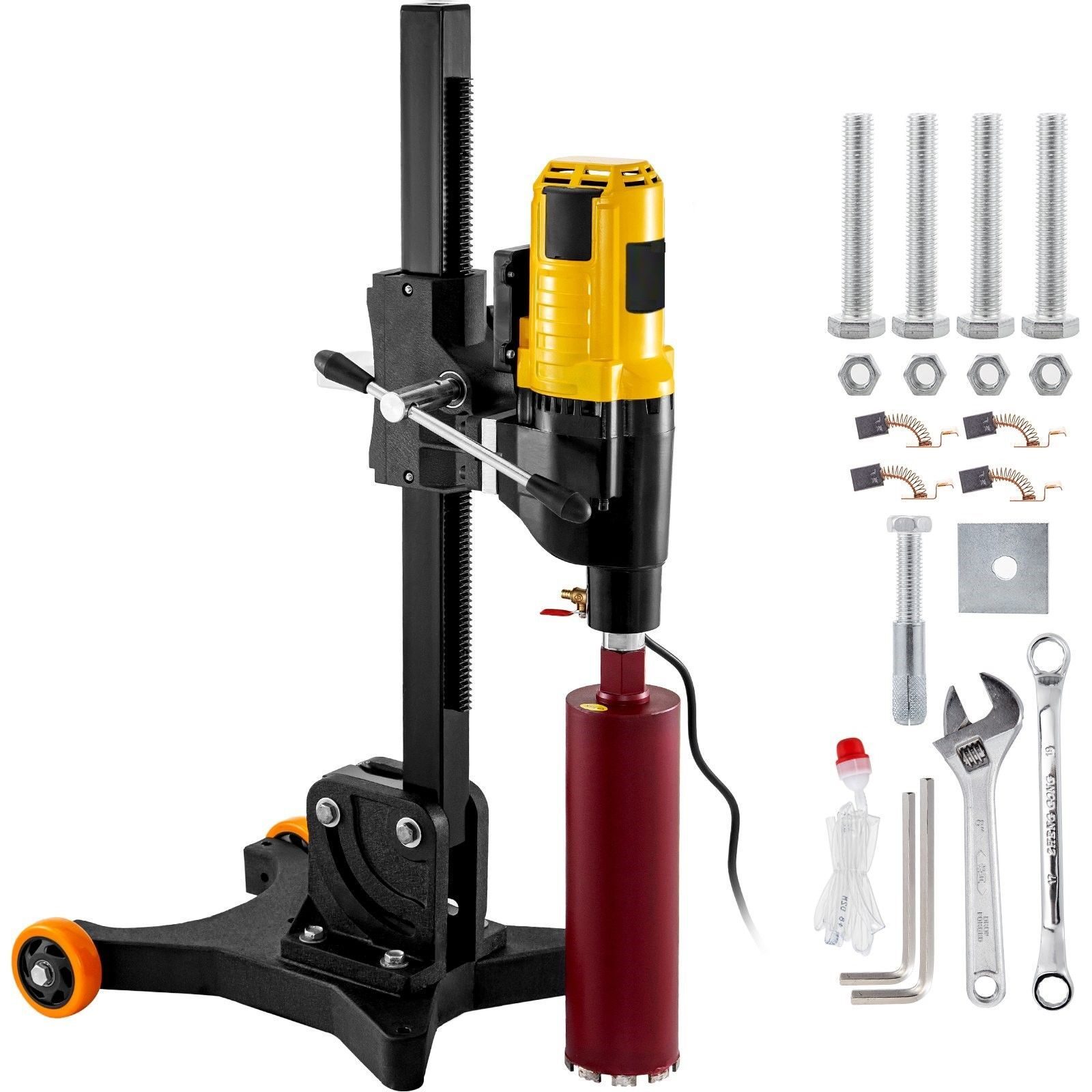 Kernbohrmaschine 750 U/min Drehzahl, Diamantbohrmaschine Easydrive Kernbohrmaschine Trockenbohrmaschine Magnetbohrmaschine zum Bohren von armiertem Beton etc. 305mm Satz mobiler Räder