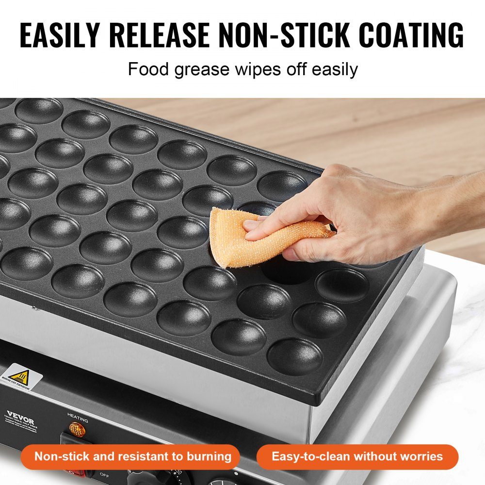 Mini Pancake Machine, Commercial Dutch Mini Pancake Machine, 50pcs 43mm Diameter Dorayaki Baking Machine, 1700W, Dual Temperature and Time Control, in Kitchens and Restaurants