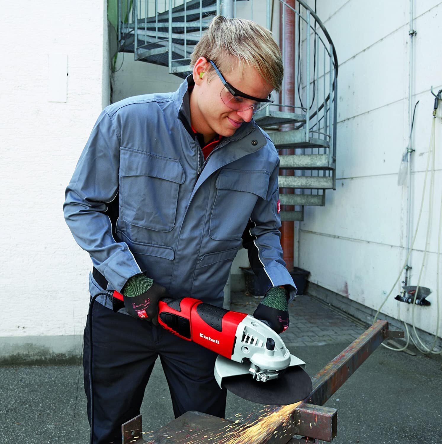 Einhell angle grinder TE-AG 230/2000 (2050 W, disc diameter 230 mm, soft start, twist handle, protective cover, without cutting disc)