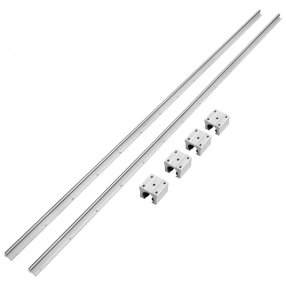Linear Guide Linear Rail 2pcs SBR20-1800mm Carbon Steel Aluminum Guide Rail with 4pcs SBR20UU Sliding Blocks Linear Bearing Bearing Block CNC Parts for 3D Printer Milling/Lathe Machine