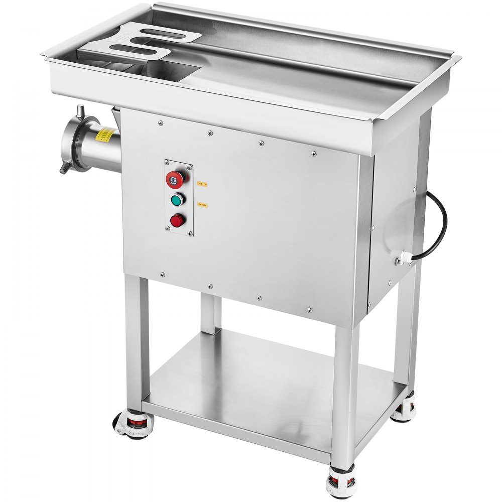 Commercial Meat Grinder 9.98kg/min Electric Meat Grinder 2200W with Blades and Grinding Plates Sausage Machine Commercial Stainless Steel Meat Grinder for Kitchen Restaurant Butcher Shop