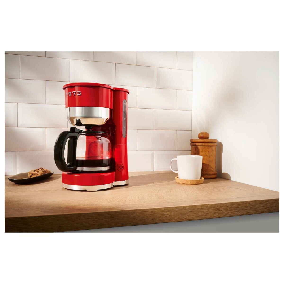 SILVERCREST® Koffiezetapparaat Chroom Retro 1973 Rood SKMR 1000 A1