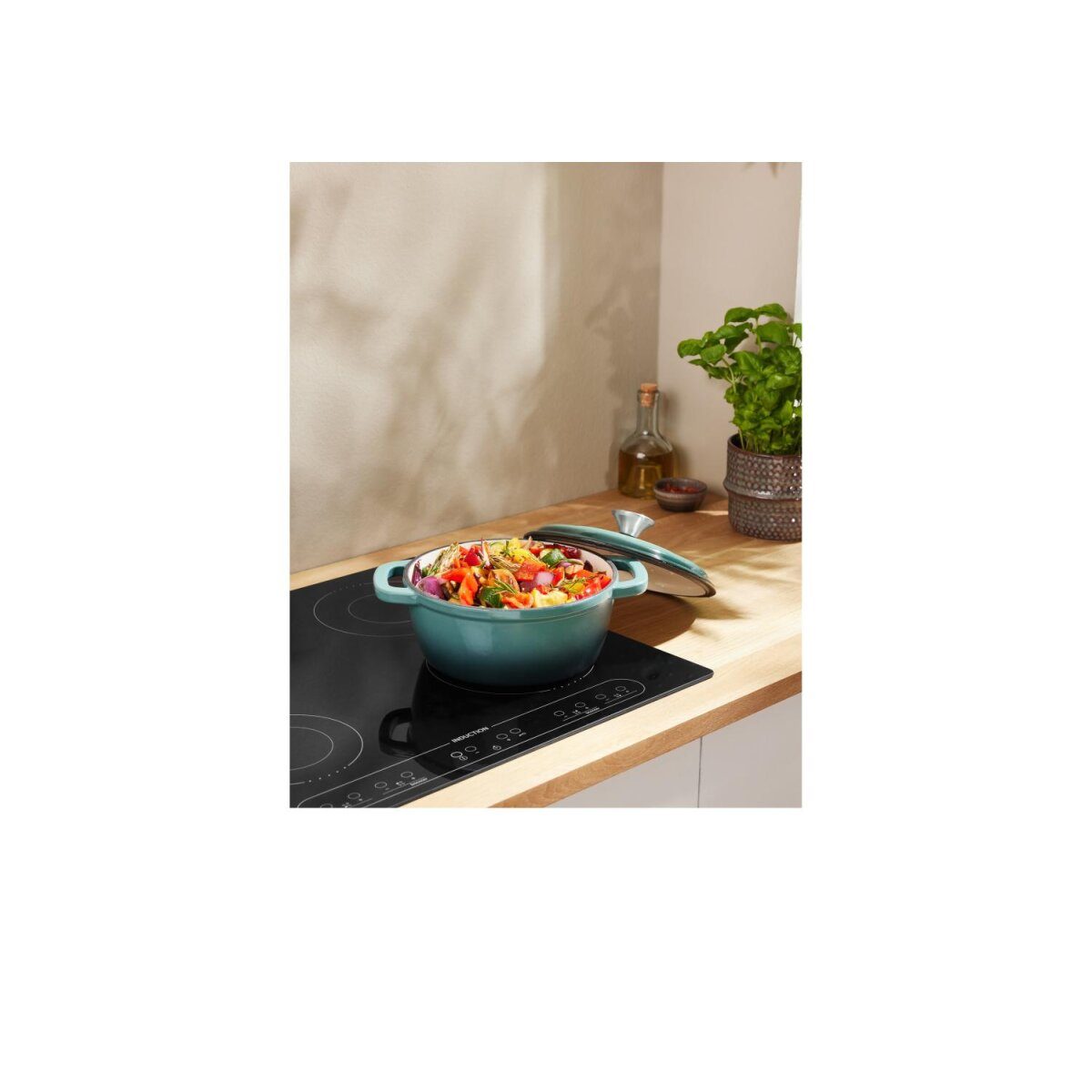Marmite en fonte premium SILVERCREST® 22 cm / 2,8 litres avec système goutte à goutte