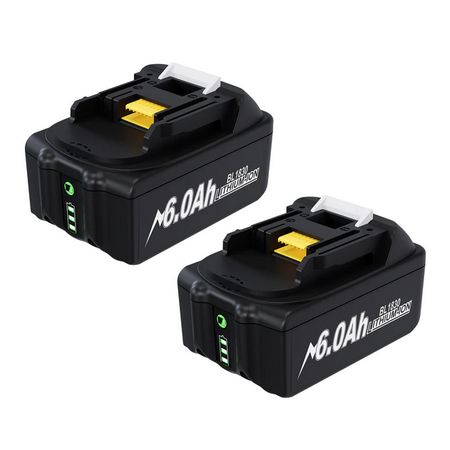 Set van 2x 6AH vervangende accu's voor Makita-modellen Set van 2x 6AH vervangende accu's voor Makita-modellen