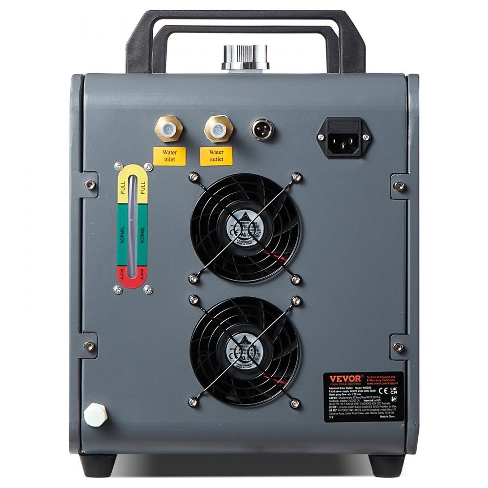 Industrial Water Chiller, KH-6000, 200W Industrial Water Chiller Cooling System with Compressor, 12L Water Tank Capacity, 7.8L/min Maximum Flow Rate, for CO2 Laser Engraving Machine Cooling Machine