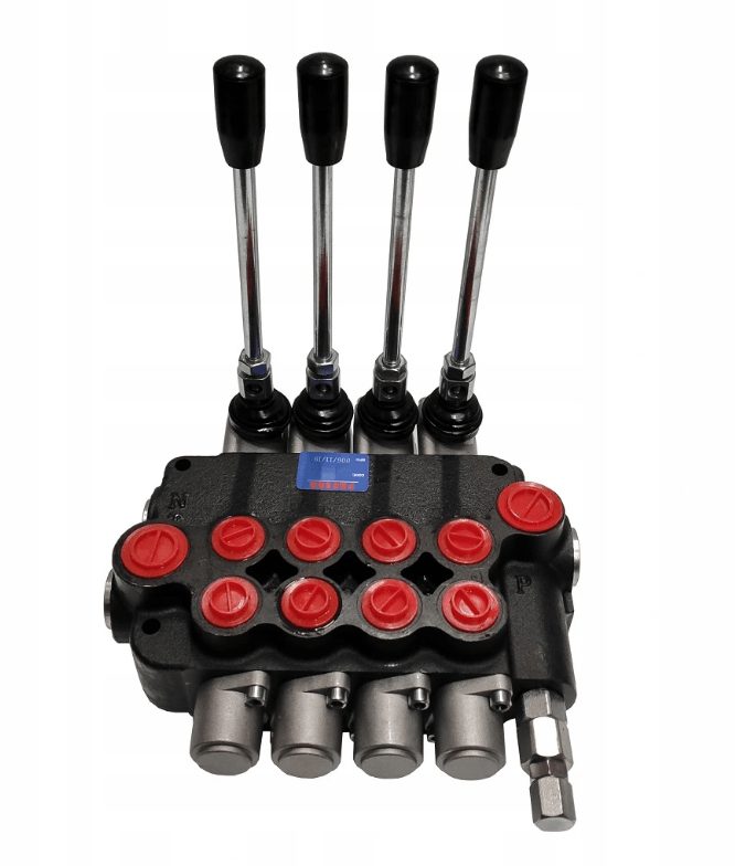 Distributeur hydraulique monobloc commande à levier 40l 04P40 4 compartiments