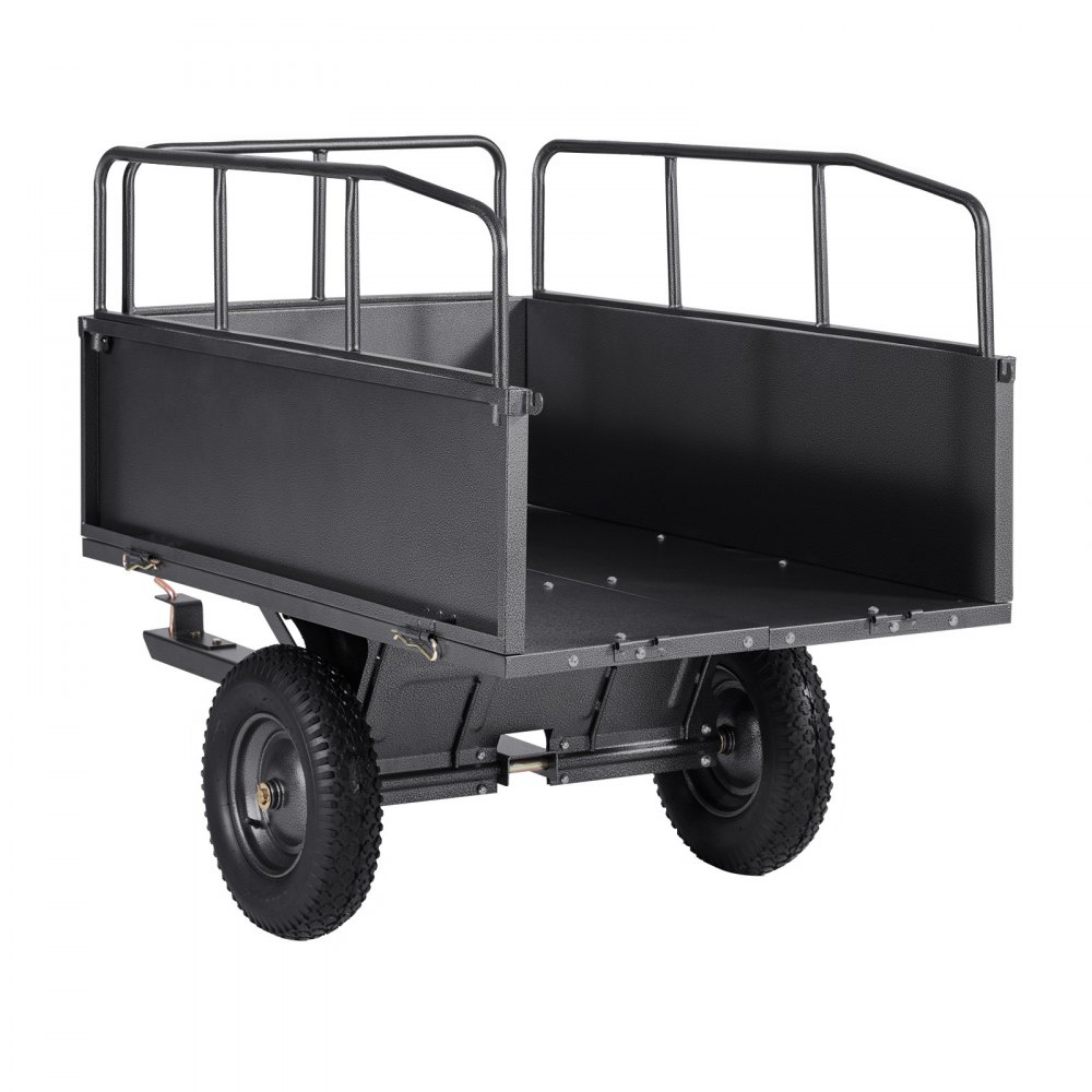 Dump Trailer 500lb Capacity ATV UTV Transport Trailer Pull Behind Dump Truck with 16" Tires Hand Pull or Foot Pedal Yard Trailer for Lawn Mower Tractors Dump Trailer 500lb Capacity ATV UTV Transport Trailer Pull Behind Dump Truck with 16" Tires Hand Pull or Foot Pedal Yard Trailer for Lawn Mower Tractors