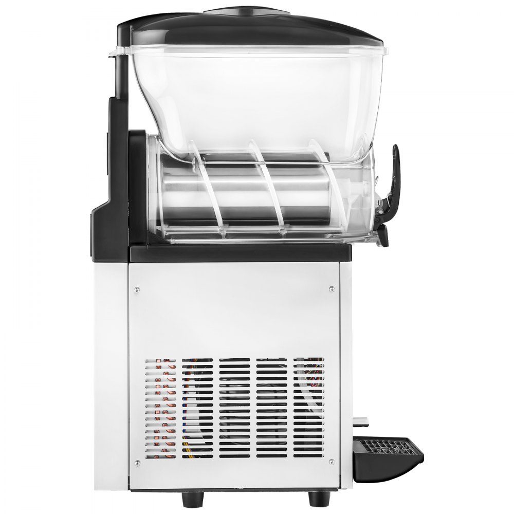 Commercial Slush Ice Machine 15L Stainless Steel Slushie Maker Crushed Ice Machines for 60 Cups Margarita and Smoothies Ice Slush Machine for Home Parties Restaurants Cafes