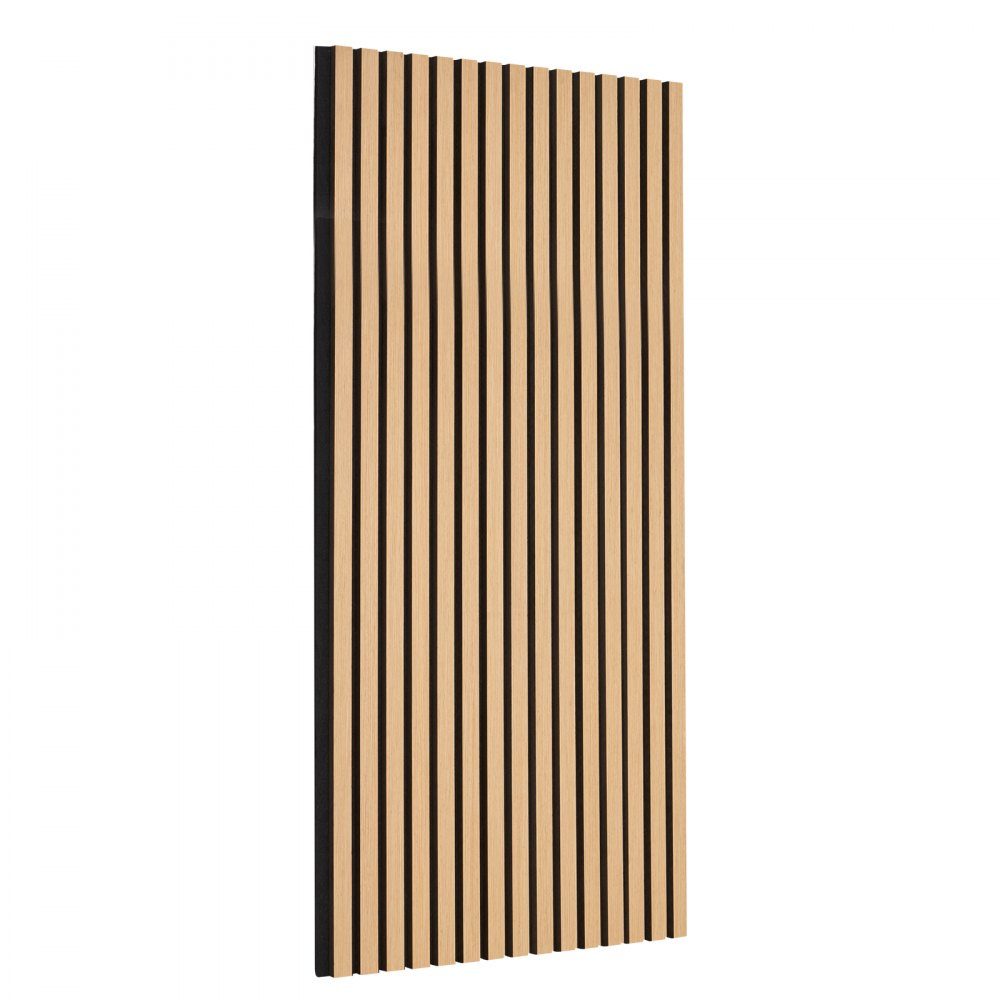 Akustikplatten, Akustikplatte, 1200 x 600 mm, MDF-Akzent-Holzwandpaneele für moderne Innenwanddekoration, Kunstholz-Wandpaneele zur Geräuschreduzierung, helle Eiche, 4er-Set