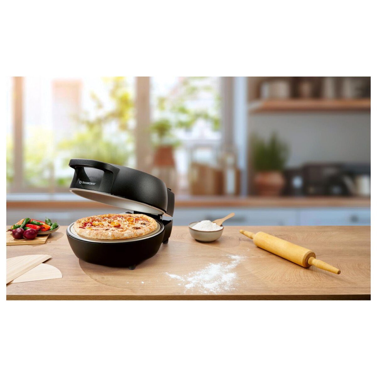 Four à pizza haute température SILVERCREST® SPOH 1200 B1, noir