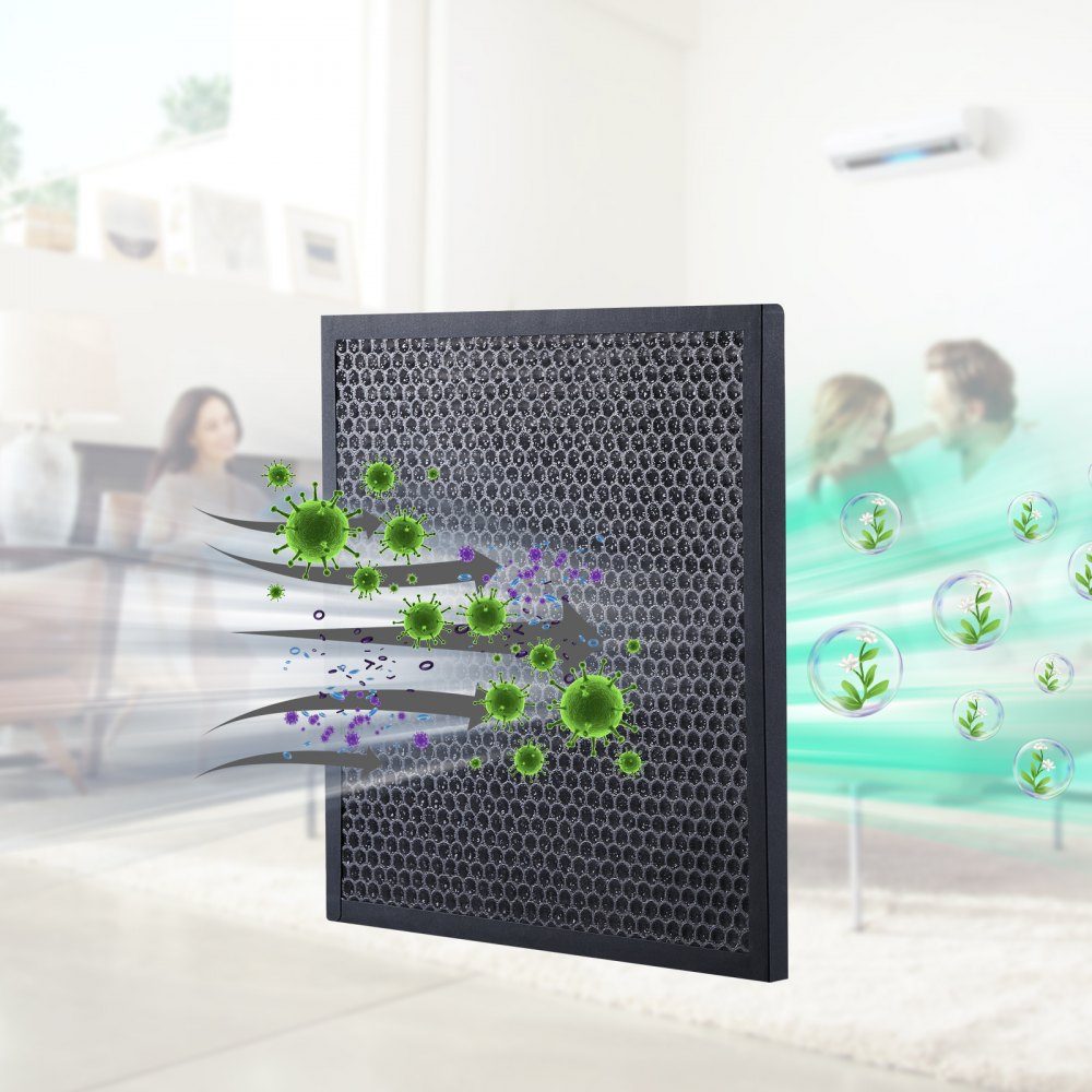 Activated Carbon Filter 3 Pack 40x40cm Air Filter Replacement High Efficiency Level 2 Filters Compatible with BlueDri and Scrubber Air Purifiers Water Damage Restoration Equipment