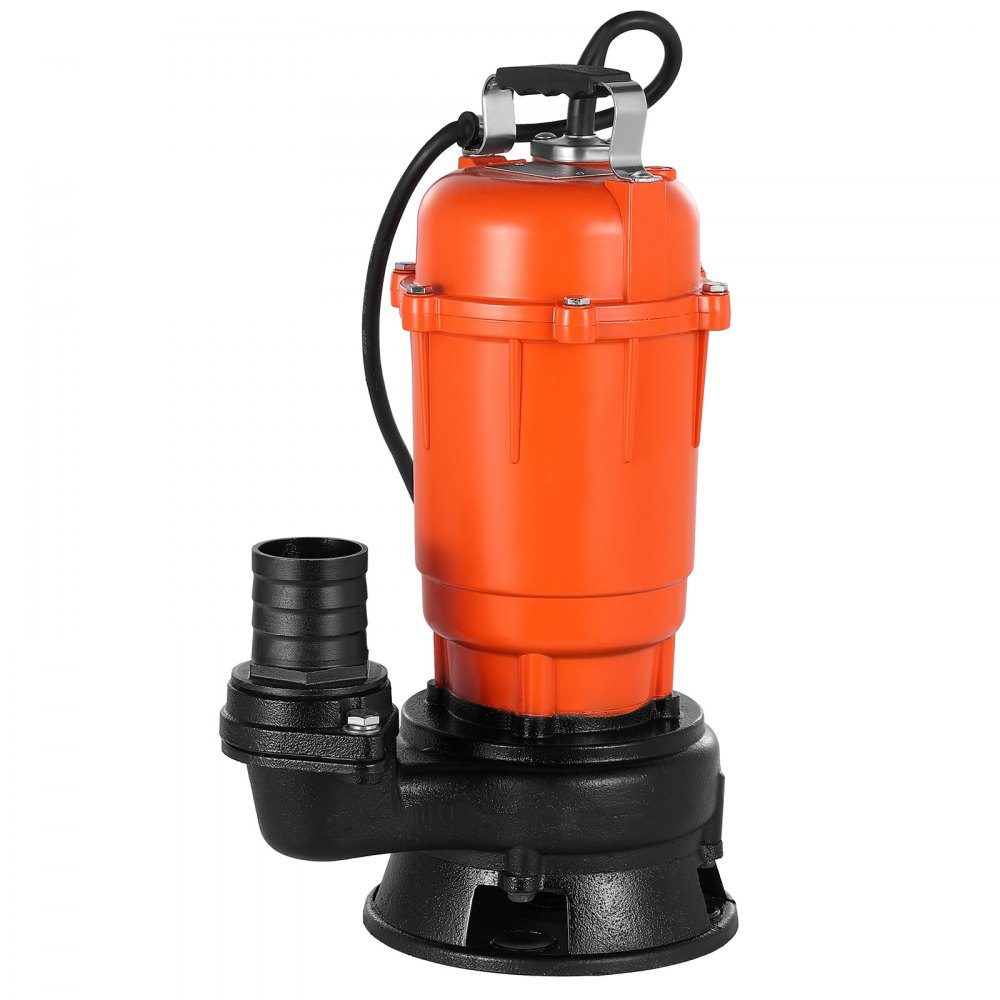 550 W Tauchpumpe, 18000 l/h, Schmutzwasserpumpe aus Gusseisen mit 5,08 cm Auslass, max. 10 m. Förderhöhe, zum Abpumpen von Schmutzwasser, für Pools, Gärten, Teiche, Keller & überschwemmte Gebiete