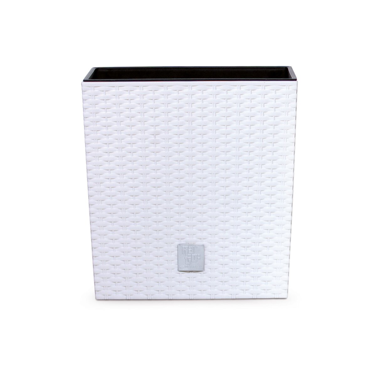 PROSPERPLAST plantenpot »Rato Low« in rotanlook (wit, 262x262x266) PROSPERPLAST plantenpot »Rato Low« in rotanlook (wit, 262x262x266)