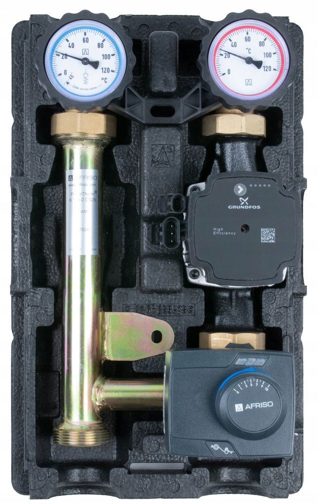 Groupe de pompe AFRISO K 180-2 DN25 SANS POMPE + Pompe électronique Grundfos UPM3 AUTO 25/60 180mm 77810 Groupe de pompe AFRISO K 180-2 DN25 SANS POMPE + Pompe électronique Grundfos UPM3 AUTO 25/60 180mm 77810