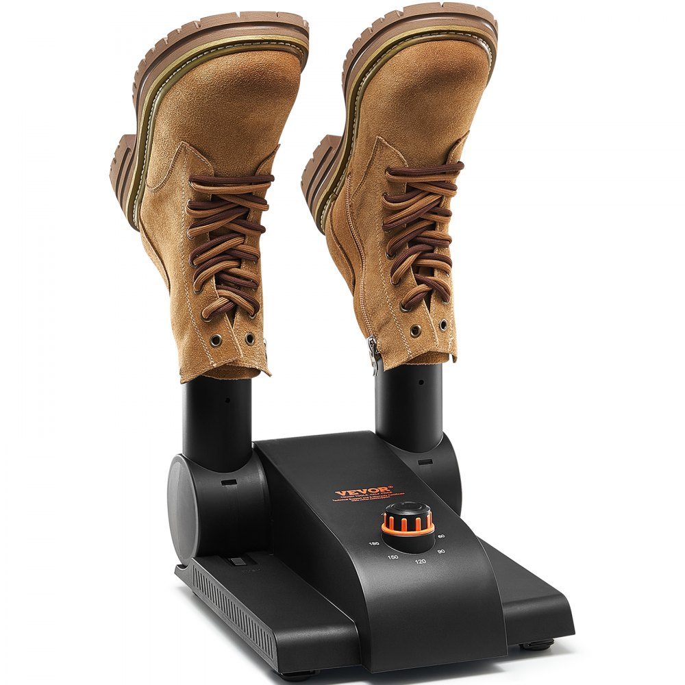 180° folding 2-tube shoe dryer, boot dryer, black & orange