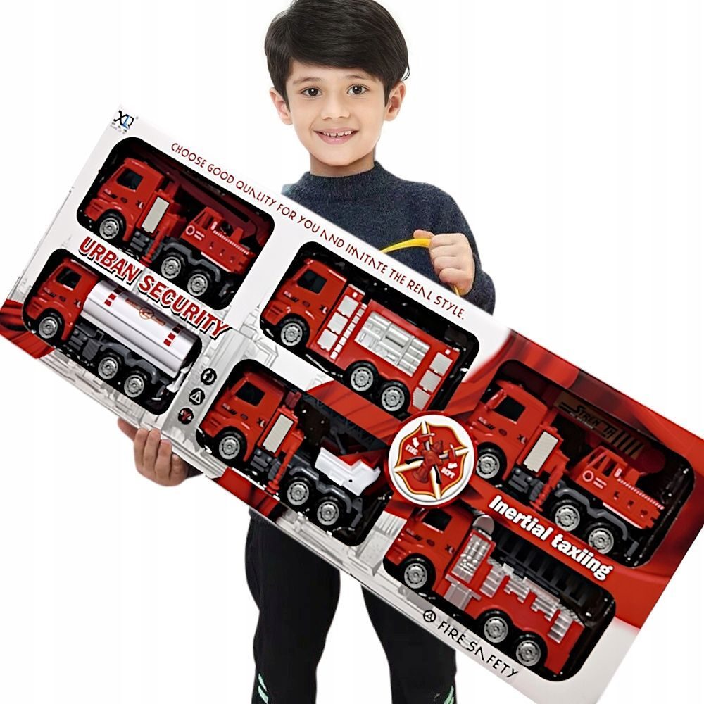 Children's fire department fire engine toy car XXL set