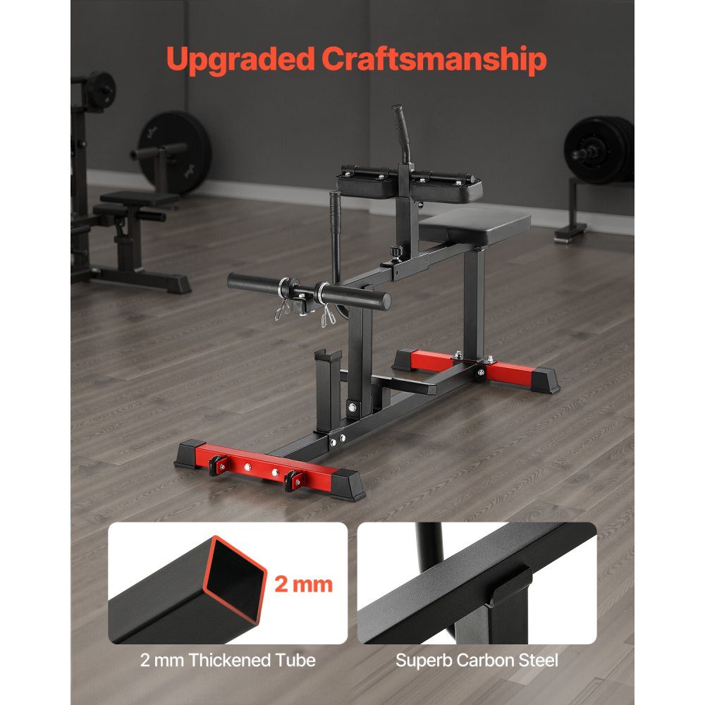 Seated calf machine, calf trainer with 200 kg load capacity for leg exercises, strength leg trainer, special machine for the lower body, suitable for weight plates (25.4 / 50.8 mm)