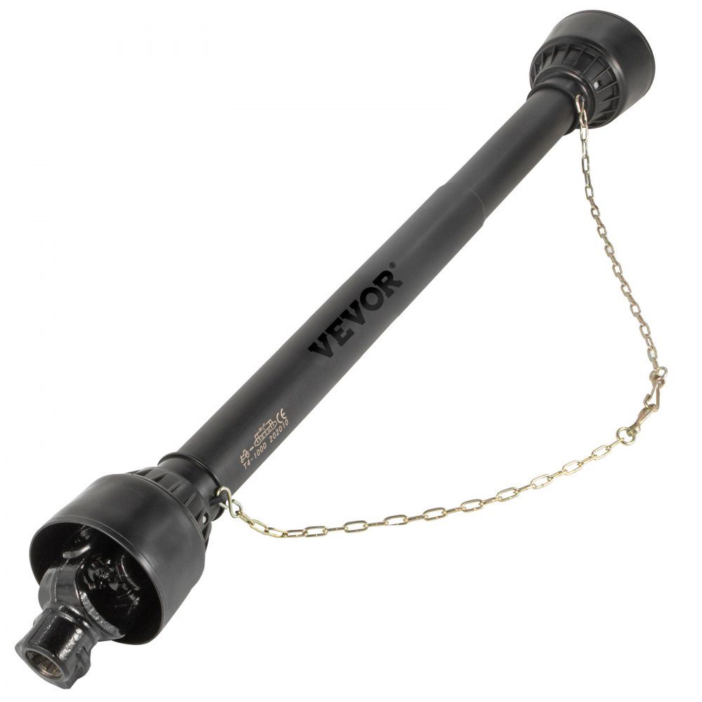 PTO T4 Cardan Shaft Drive Shaft 34.9mm 6 Spline End for Tractor Extendable from 1100 to 1550mm Ideal for Lawnmowers, Brush Cutters, Tillers, Fertilizer Spreaders