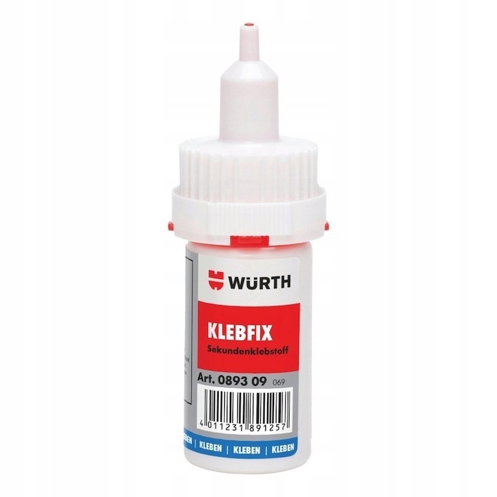 WÜRTH WURTH Sekundenkleber Klebfix Cyanacrylat-Konstruktionskleber 089309 WÜRTH WURTH Sekundenkleber Klebfix Cyanacrylat-Konstruktionskleber 089309