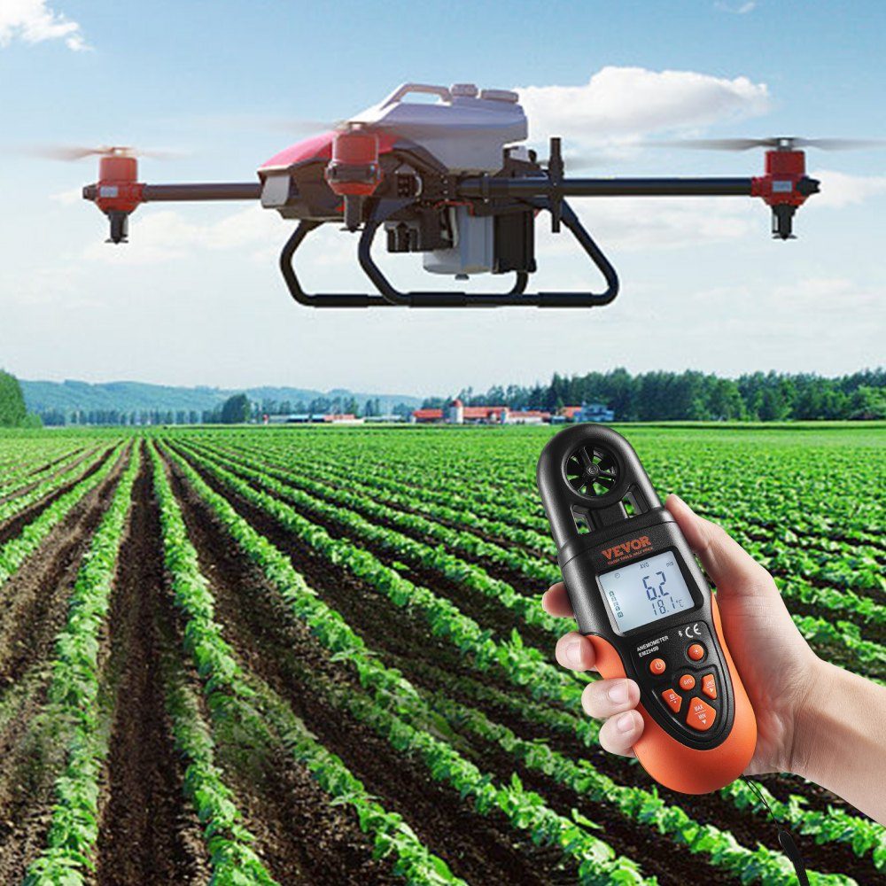 Anemometer 78,4 MPH Luftgeschwindigkeitsmesser 191 x 67 x 43 mm Anemometer IP44 Windmesser Windstärkemesser MAX/MIN/AVG/CU Windgeschwindigkeitsdaten Bluetooth-Geschwindigkeitsmesser