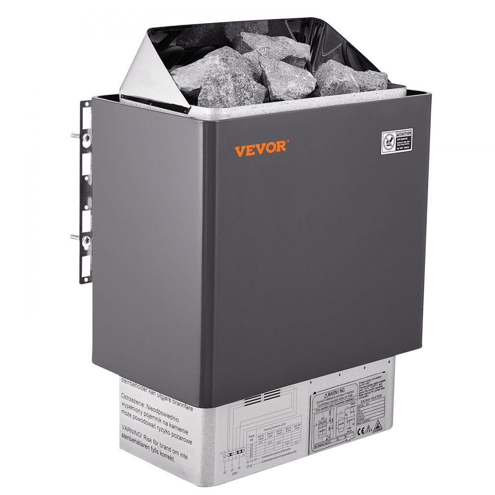 Saunaofen, 8 kW, 400 V, 3N, tragbarer Saunaofen für den Innen- und Außenbereich, mit 3-Stunden-Timer, digitale Steuerung für 8–12 m³ zu Hause, gewerbliche Nutzung in Hotel-Spa-Duschen, max. 110 °C