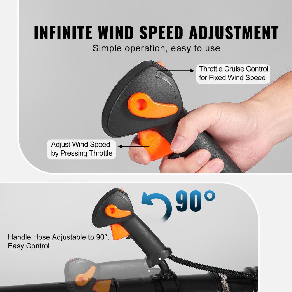 Backpack Leaf Blower, 79CC 2-Stroke Gasoline Leaf Blower with 3L Fuel Tank, 930 CFM Air Volume, 184 MPH Speed, Ideal for Lawn Care, Leaf Cleaning and Snow Removal