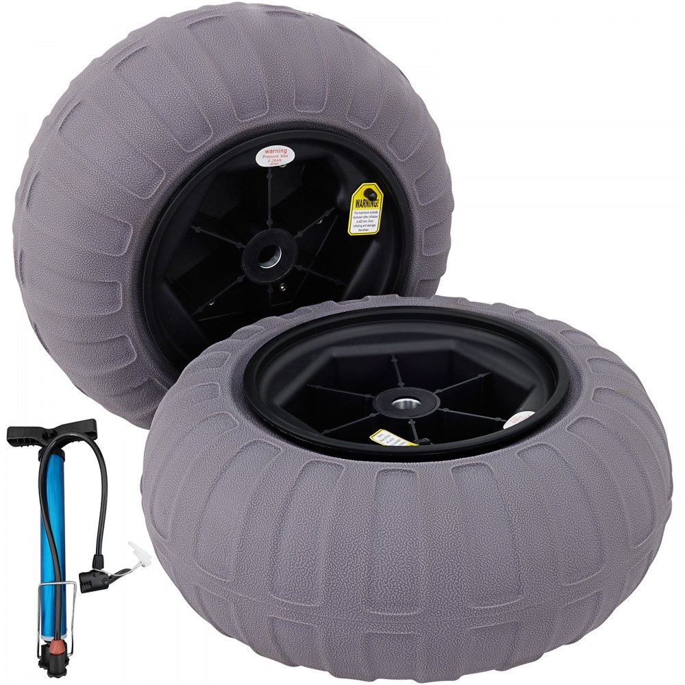 16" ballonwielen banden, TPU strandwielen vervangende ballonzandbanden 80 kg laadvermogen 2-3 PSI lage druk voor kajakkar kanowagen strandwagen tuinwagen viskar - verpakking van 2 16" ballonwielen banden, TPU strandwielen vervangende ballonzandbanden 80 kg laadvermogen 2-3 PSI lage druk voor kajakkar kanowagen strandwagen tuinwagen viskar - verpakking van 2